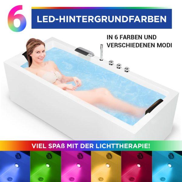 Rechteck Badewanne mit LED Beleuchtung