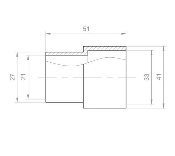 Whirlpool Reduzierung Verbindungsstück PVC Innen 21x33 mm