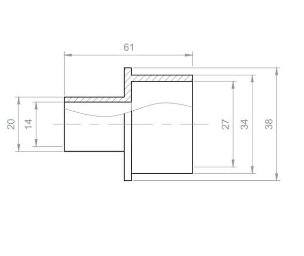 Whirlpool Übergangsstück Reduzierung PVC Aussen 20x33 mm