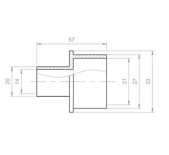 Whirlpool Reduzierung Übergangsstück PVC Aussen 27x20 mm