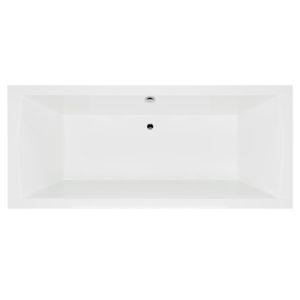 Acryl Rechteck Badewanne 180 x 80 Komplett Set mit Schürze, Gestell und Ablaufgarnitur